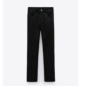 zara straight leg black jeans brand new